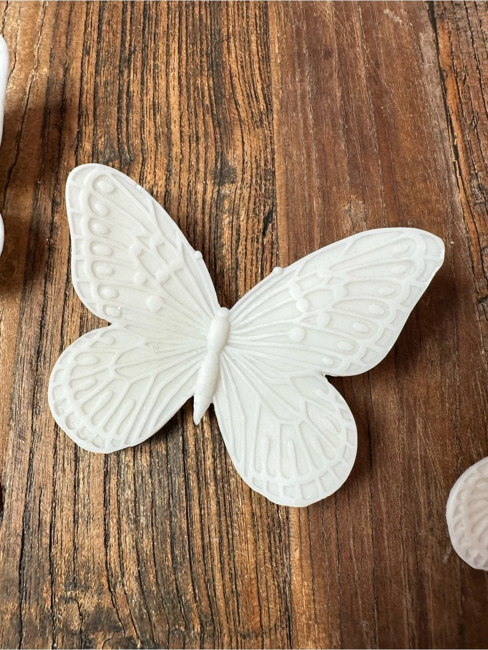 White Decorative Butterfly Wall Accents - Set of 3